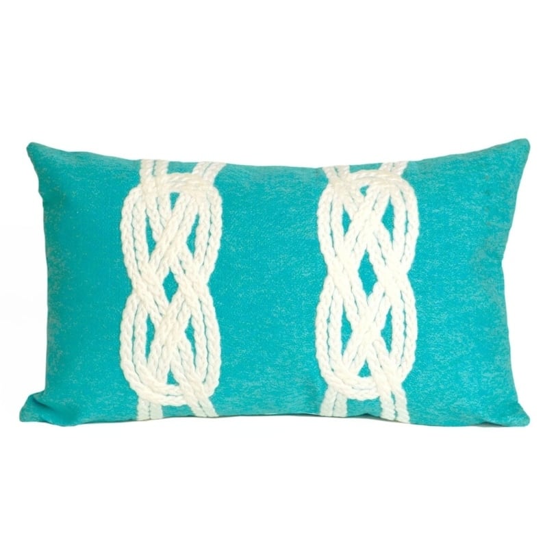 Liora Manne Coastal Infinity Knot Pillow (12 x 20)