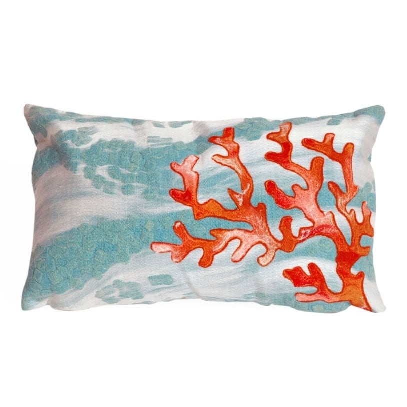 Liora Manne Tempest Coral Pillow (12 x 20)
