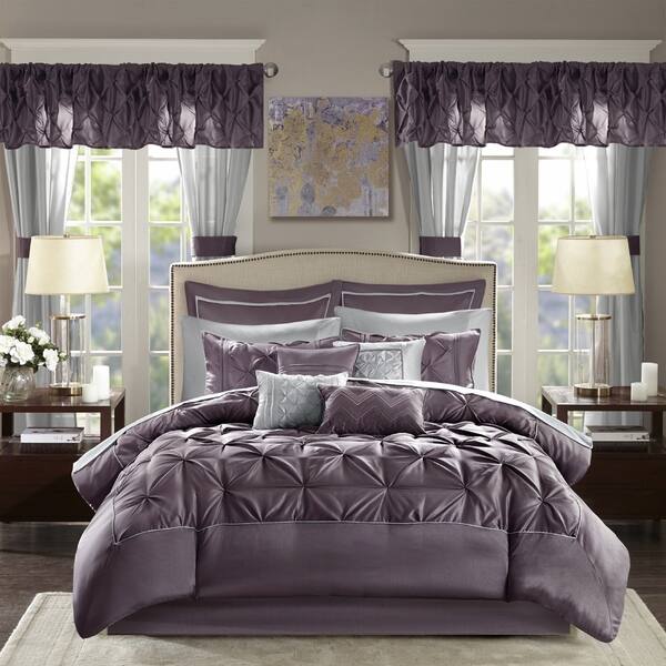 Shop Madison Park Essentials Loretta Plum 24 Piece Room In A Bag