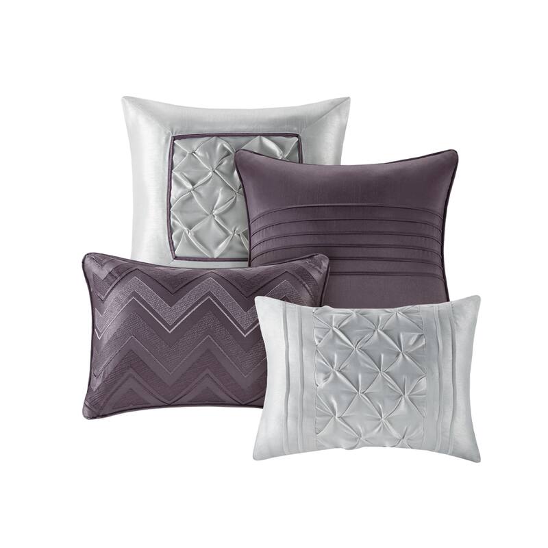 Madison Park Essentials Loretta Plum 24-piece Room in a Bag