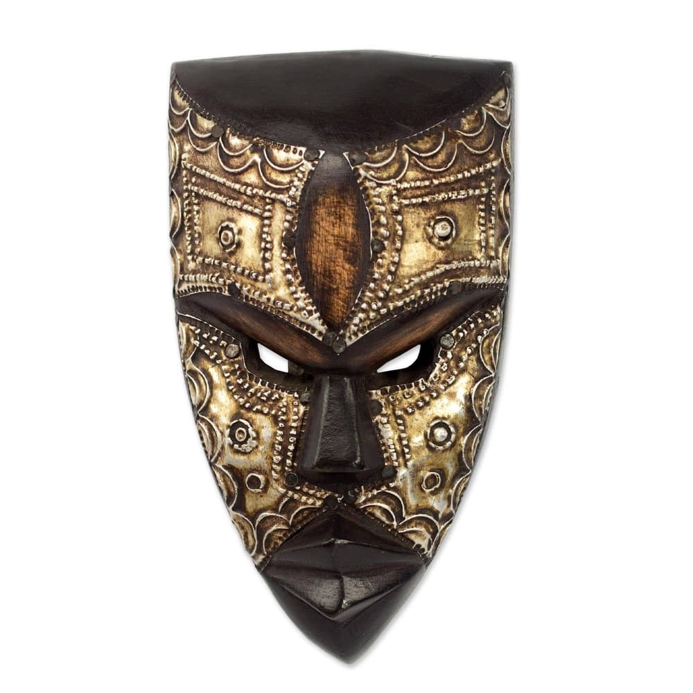 Handmade Mbara Hunter Wood Mask (Ghana)