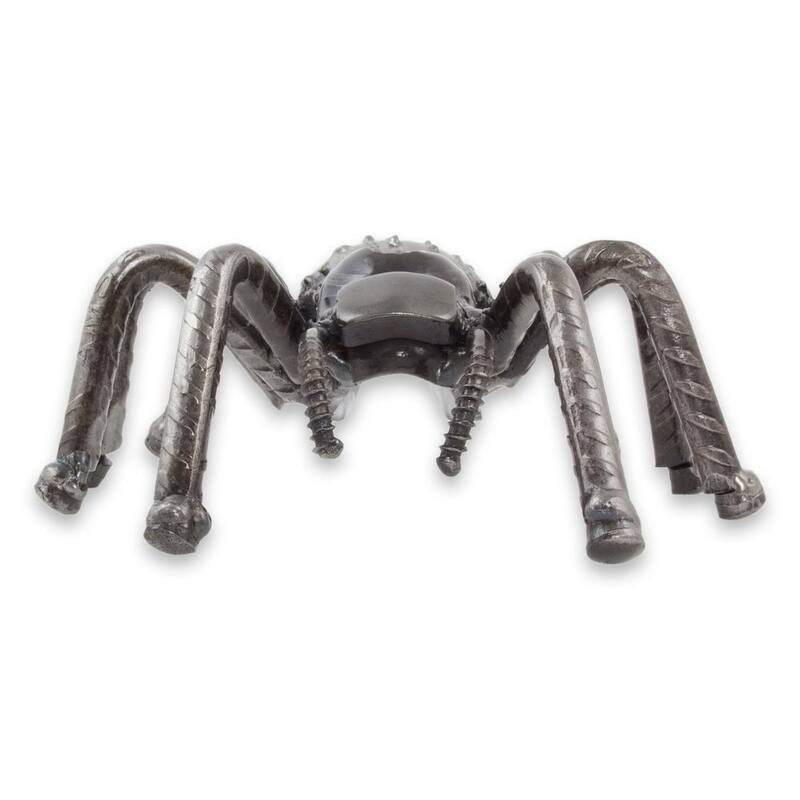 NOVICA Handmade Upcycled Metal Sculpture, 'Rustic Tarantula' (Mexico)