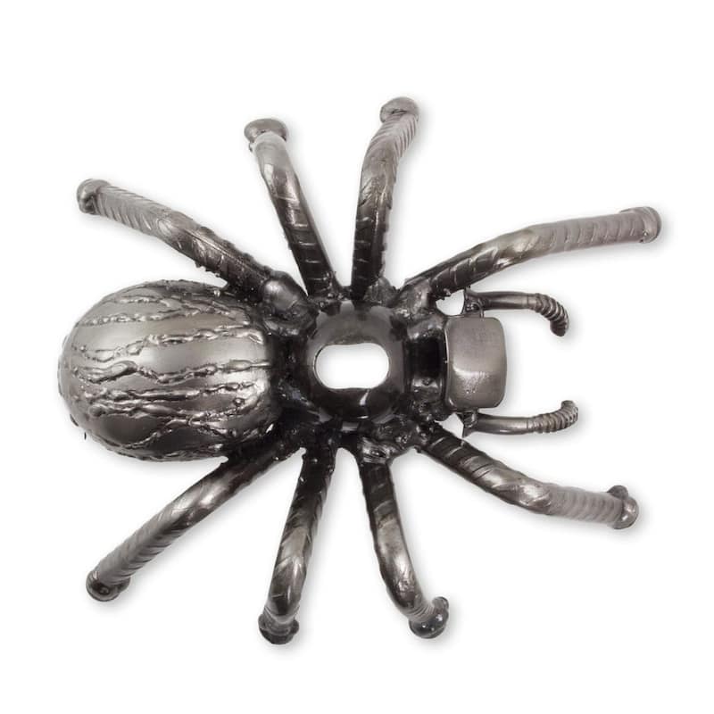 NOVICA Handmade Upcycled Metal Sculpture, 'Rustic Tarantula' (Mexico)