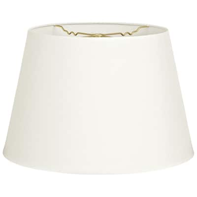 Royal Designs Tapered Shallow Drum Hardback Lamp Shade, White, 8 x 12 x 8.5