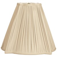 Royal Designs Fancy Square Gather Pleat Basic Lamp Shade, Beige, 6.75 X 