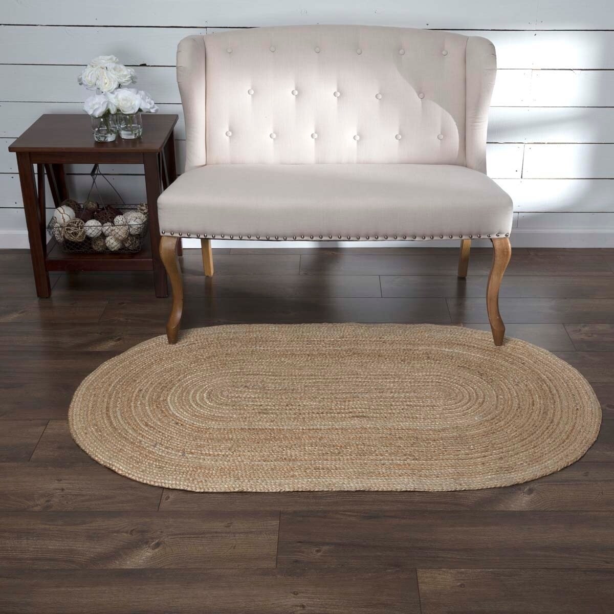 Natural Jute Rug Oval 36x60 3' x 5' Natural 3' x 5' eBay