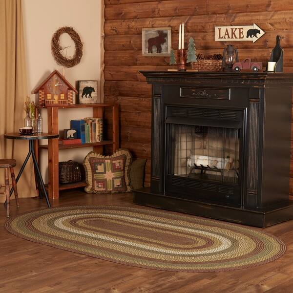 Shop Green Rustic Flooring Vhc Tea Cabin Rug Jute 5 X 8 On