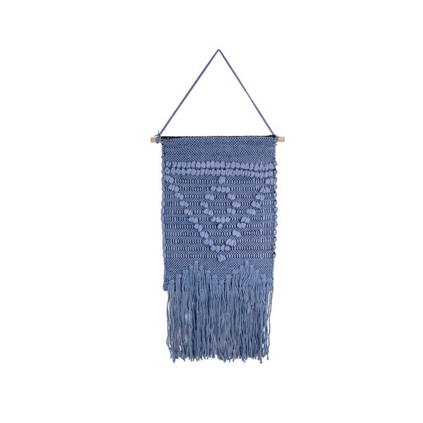 Marmont Hill - Handmade Blue Triangle Macrame Wall Hanging
