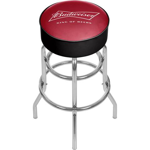 Budweiser Chrome Bar Stool with Swivel - Bow Tie
