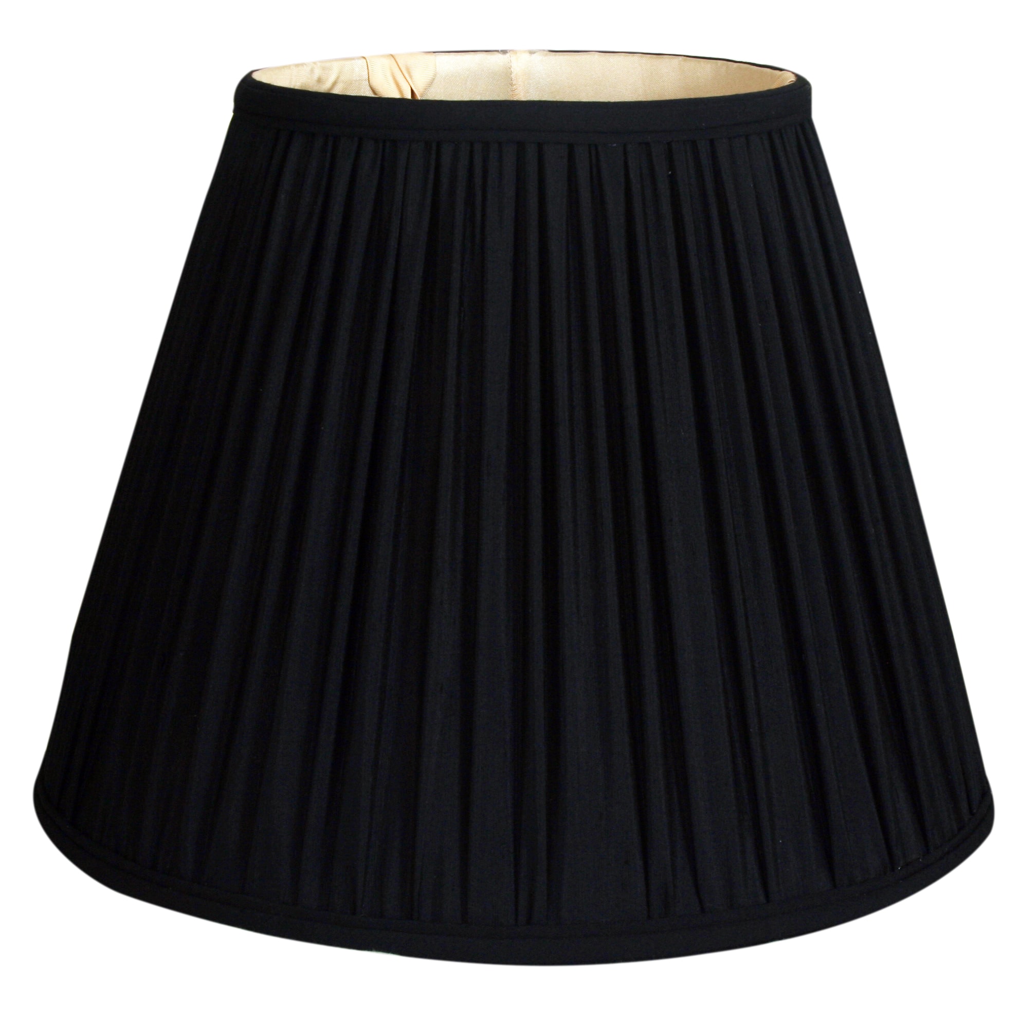 Royal Designs Deep Empire Gather Pleat Basic Lamp Shade, Black, 10 x 20 x 15