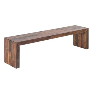 Aurelle Home Vintage Farmhouse Large Wood Bench