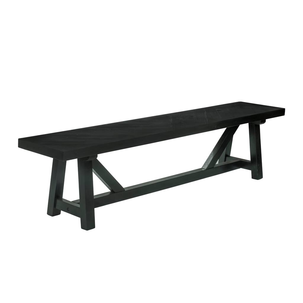 Distillery Black Wood Bench