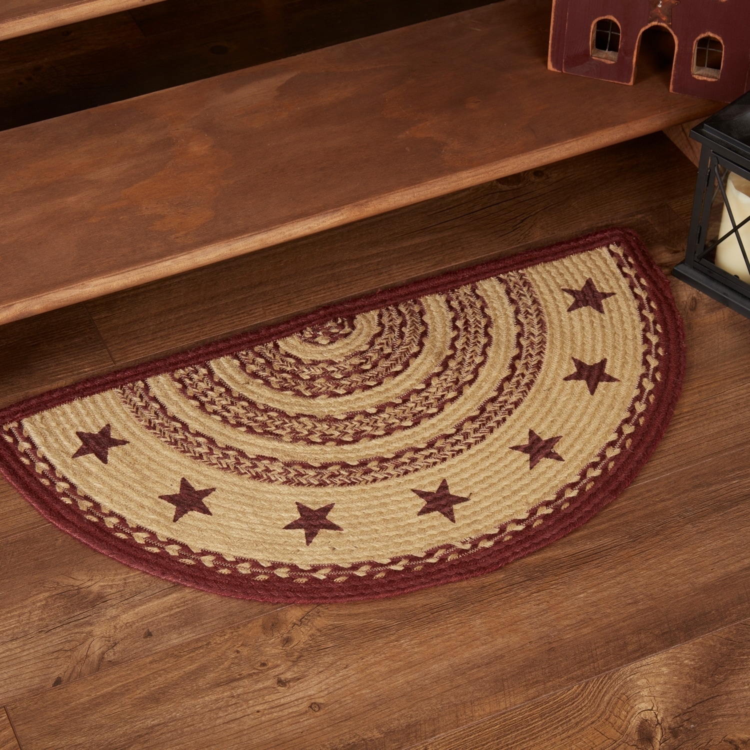 Red Primitive Flooring Vhc Burgundy Tan Jute Star Rug Primitive Flooring Vhc Burgundy Tan