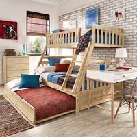 Hunter Twin over Full Natural Wood Bunk Bed by iNSPIRE Q Junior