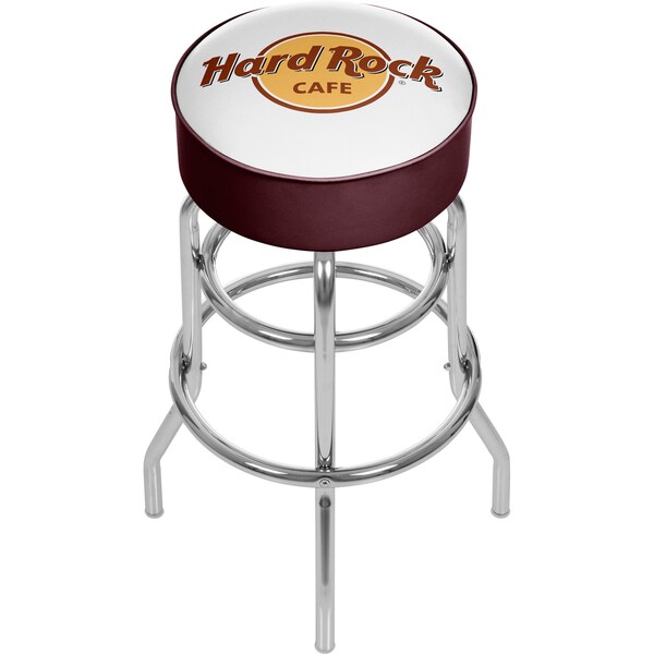Hard Rock Cafe Chrome Bar Stool with Swivel