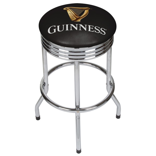Guinness Chrome Ribbed Bar Stool - Harp