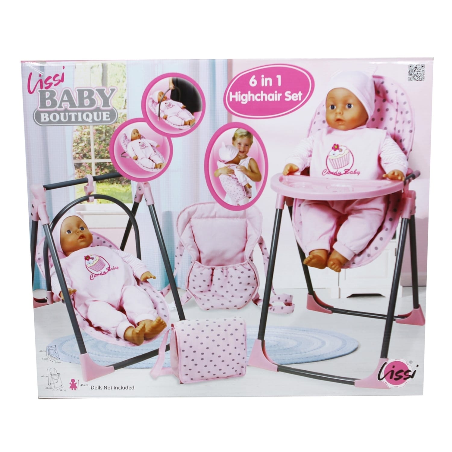 Shop Lissi Baby Doll 6 In 1 Convertible Highchair Play Set
