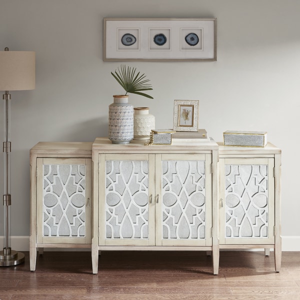 Madison Park Doughrty Cream Wood Buffet - 68"w x 18"d x 34"h