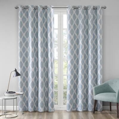 Buy Blue 95 Inches Ikat Curtains Drapes Online At Overstock