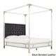 preview thumbnail 12 of 11, Reid Acrylic & Chrome Canopy Bed with Tufted Headboard by iNSPIRE Q Bold