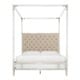 preview thumbnail 5 of 11, Reid Acrylic & Chrome Canopy Bed with Tufted Headboard by iNSPIRE Q Bold