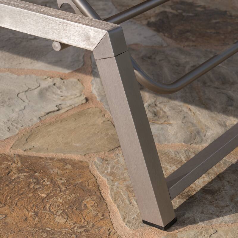 Myers Outdoor Aluminum Mesh Chaise Lounge by Christopher Knight Home