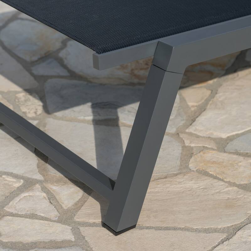Myers Outdoor Aluminum Mesh Chaise Lounge by Christopher Knight Home
