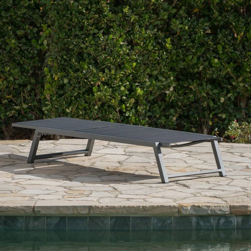 Myers Outdoor Aluminum Mesh Chaise Lounge by Christopher Knight Home
