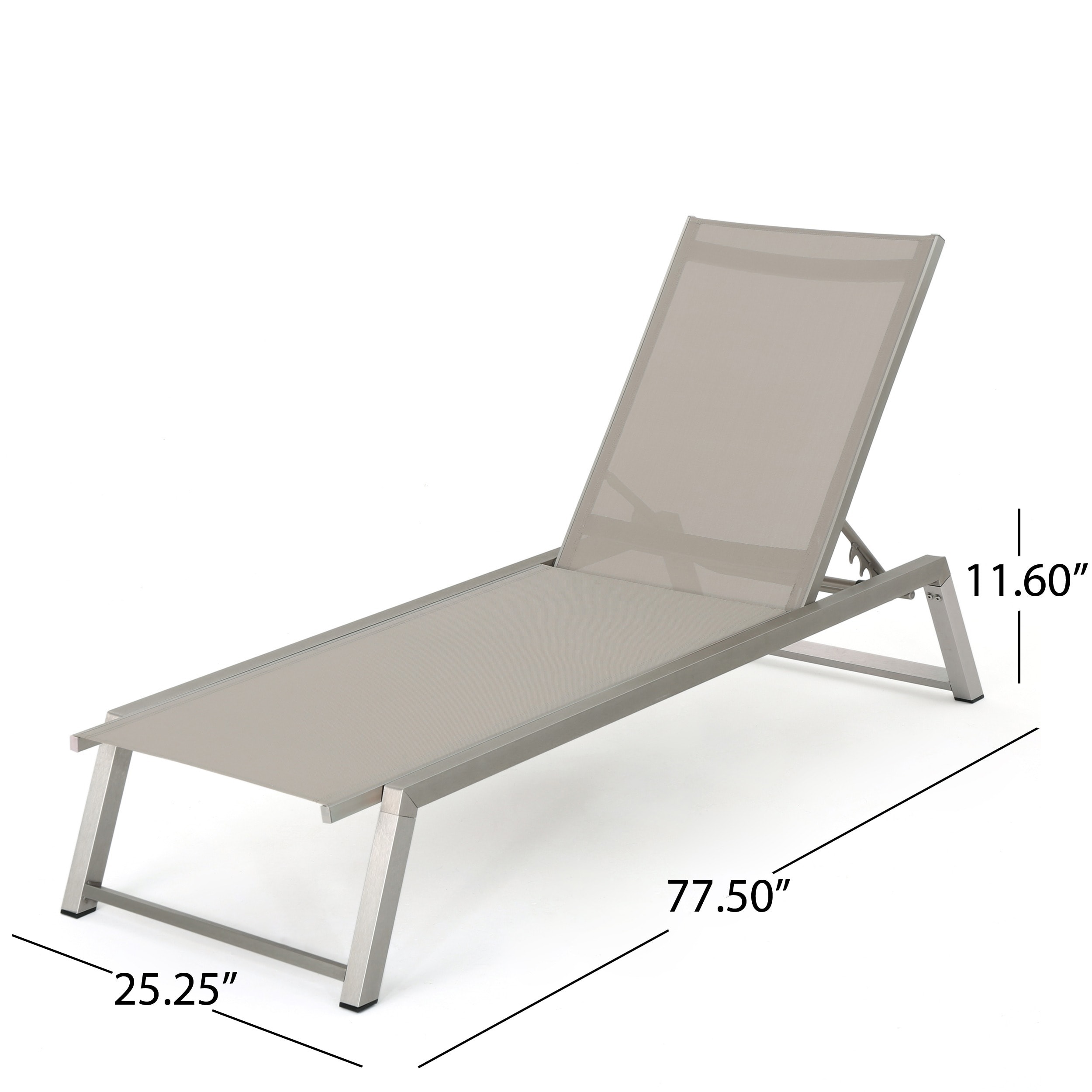 Myers Outdoor Aluminum Mesh Chaise Lounge By Christopher Knight Home Overstock 19454928