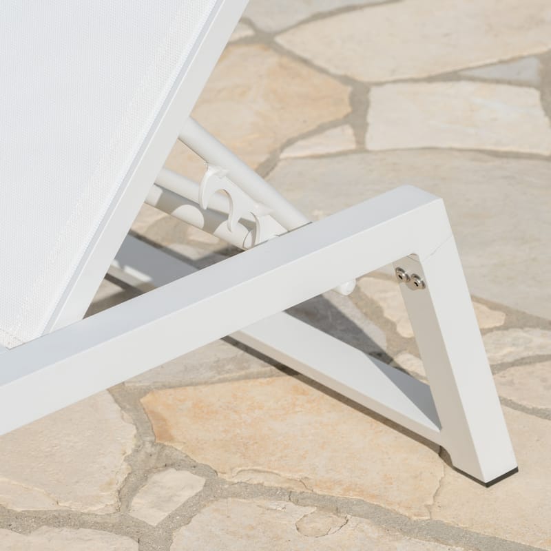 Myers Outdoor Aluminum Mesh Chaise Lounge by Christopher Knight Home