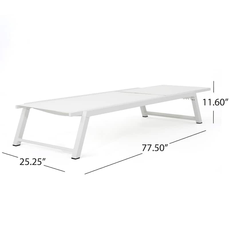 Myers Outdoor Aluminum Mesh Chaise Lounge by Christopher Knight Home