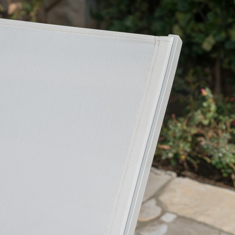 Myers Outdoor Aluminum Mesh Chaise Lounge by Christopher Knight Home