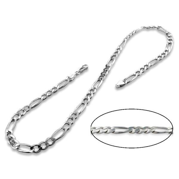 Best Birthday Gift Sterling Silver Rhodium-plated 2.25mm Figaro Chain Best Birthday Gift Sterling Silver Rhodium-plated 2.25mm Figaro Chain