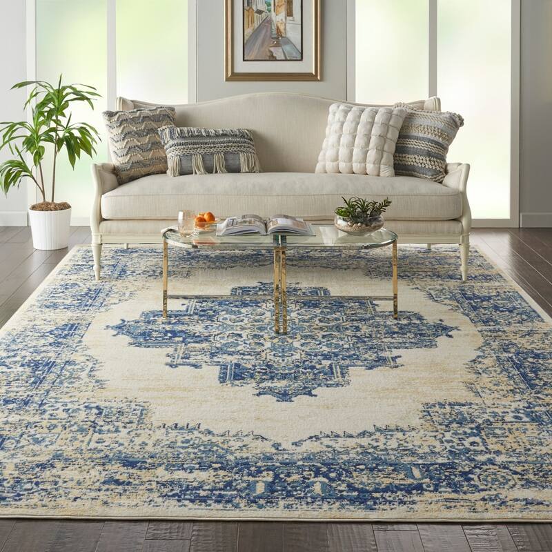 Nourison Grafix Distressed Vintage Medallion Area Rug