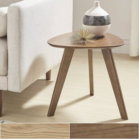 Carson Carrington Sabro Mid-century Triangular Wood End Table