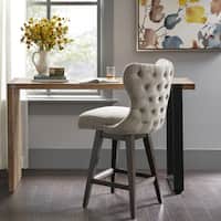 Madison Park Irvine Upholstered 27-inch Swivel Bar Stool