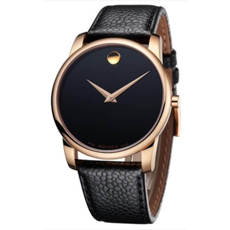 movado museum classic leather strap