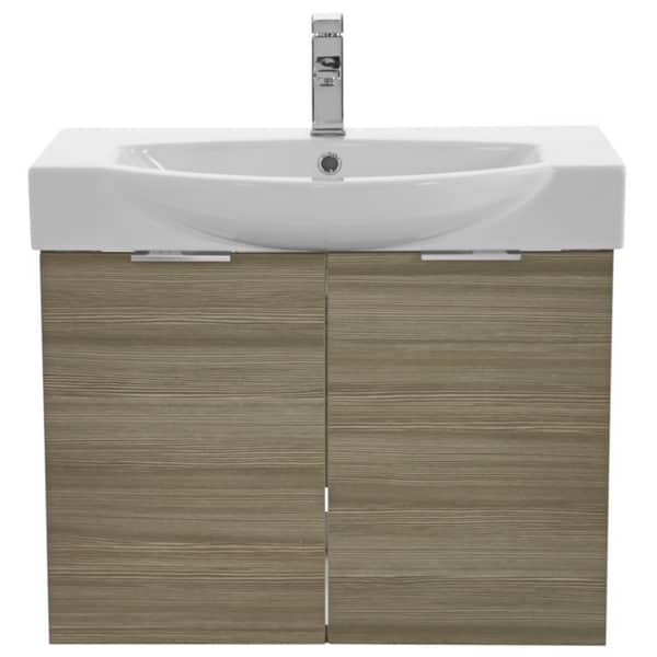 Shop Arcom Kal03 Wall Mounted 28 Inch Larch Canapa Vanity Cabinet