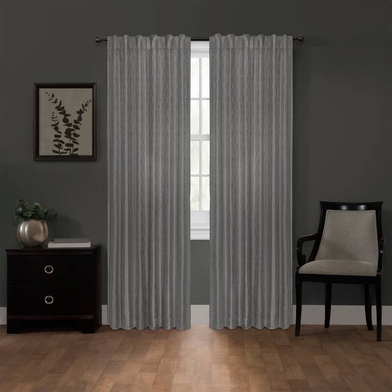 Ainsley Blackout Platinum Smart Curtains Window Curtain Panel, 50 x 84 - 50 X 84 - 50 X 84