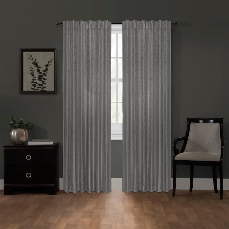 Ainsley Blackout Platinum Smart Curtains Window Curtain Panel, 50 x 84 - 50 X 84 - 50 X 84