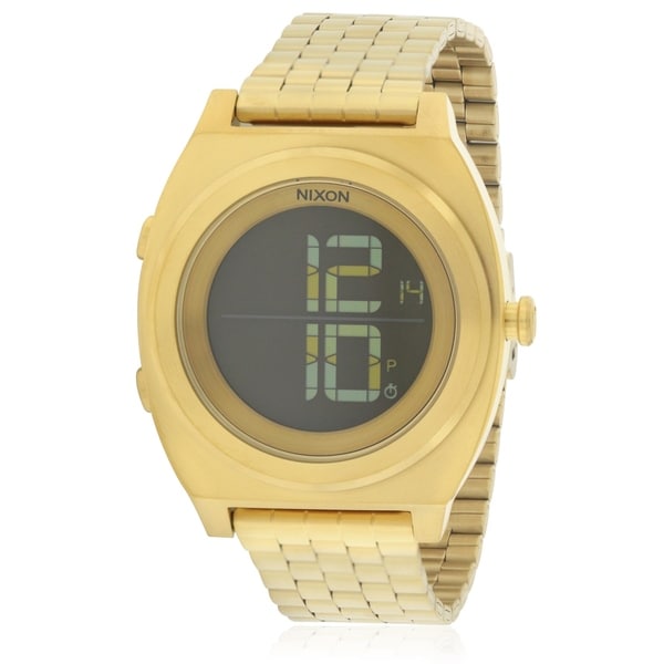 nixon digital gold watch