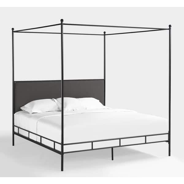 Featured image of post Black Upholstered Canopy Bed - Slattum upholstered bed framehay0210we bought this bed for our 19 yr old son.