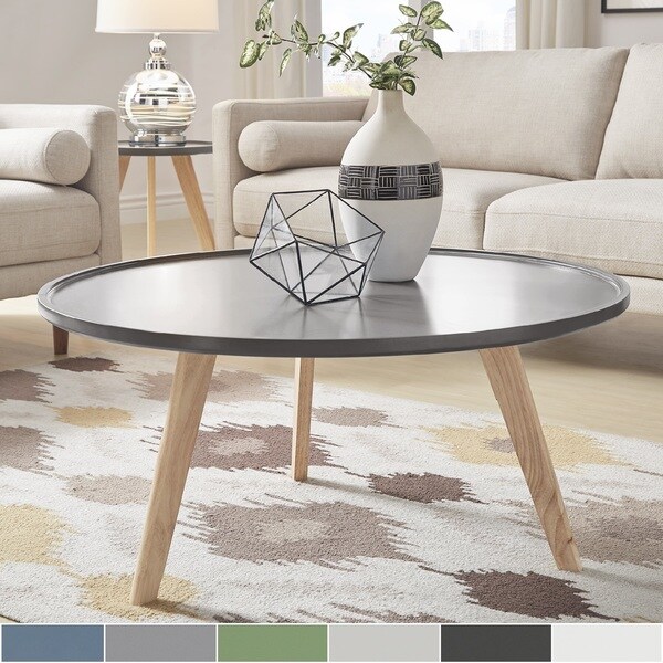 Shop Hayden Mid-Century Round Coffee Table by iNSPIRE Q ...