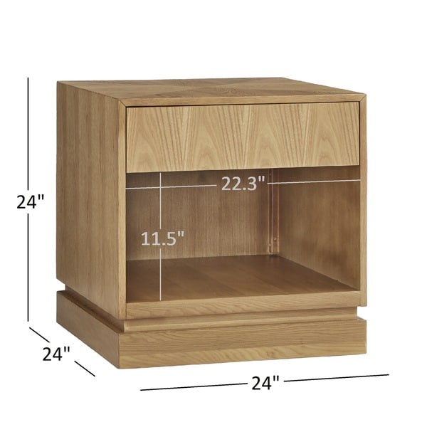 Hadley 1-Drawer Mid-Century Wood End Table by iNSPIRE Q Modern