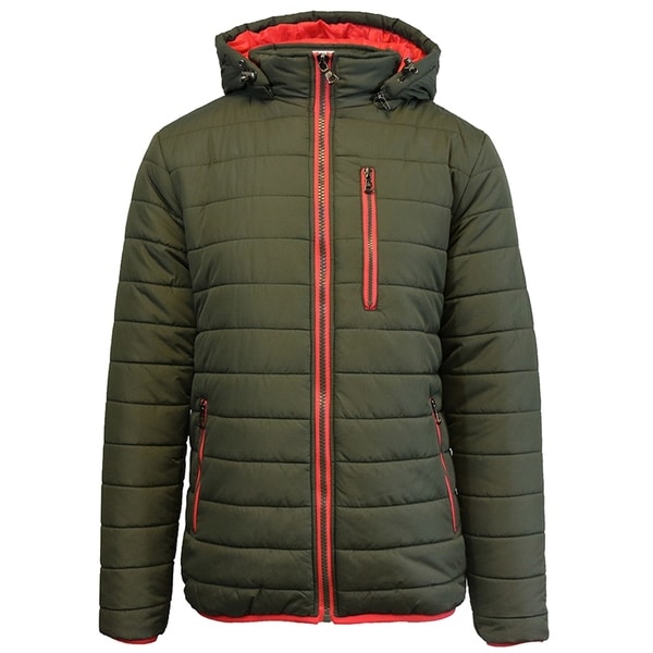 puffer jacket with detachable hood