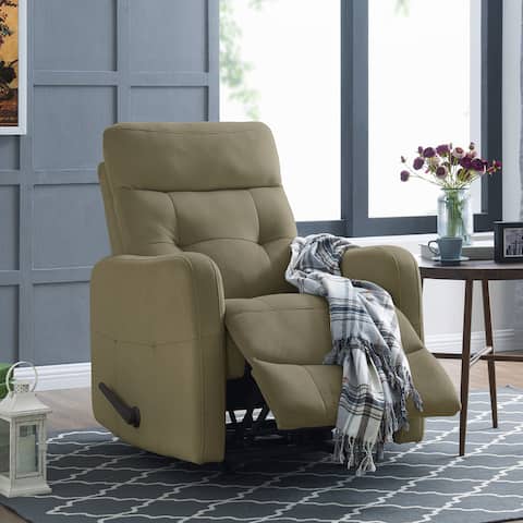 Copper Grove Pallas Sage Green Velour Rocker Recliner Chair