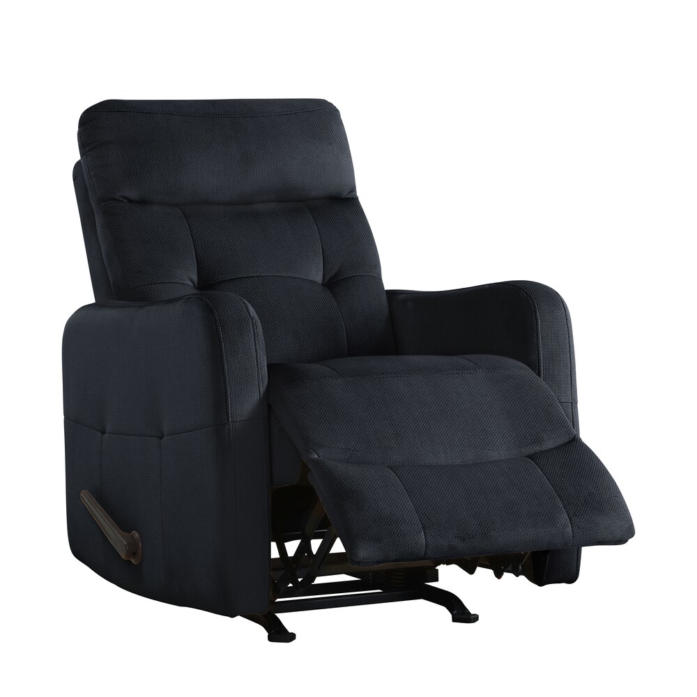 navy blue leather rocker recliner