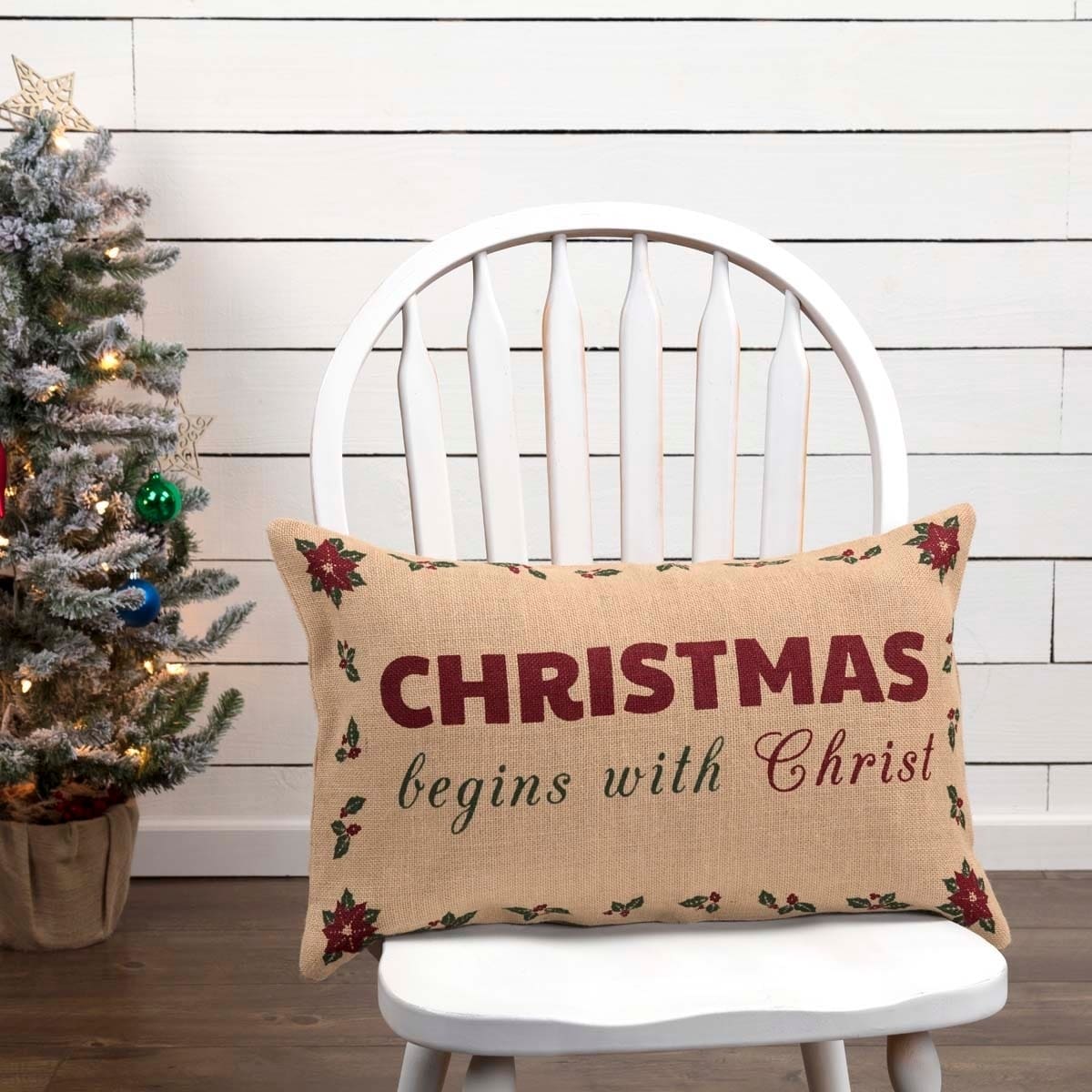 Begins with Christ 14" x 22" Pillow