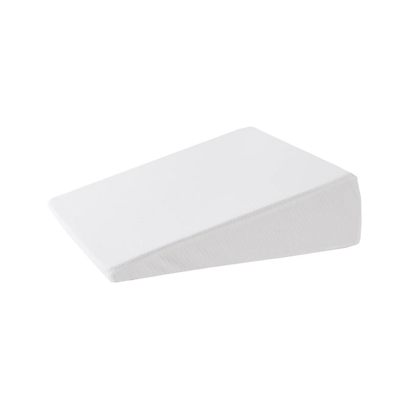 Madison Park White Memory Foam Wedge Pillow with Incline Design