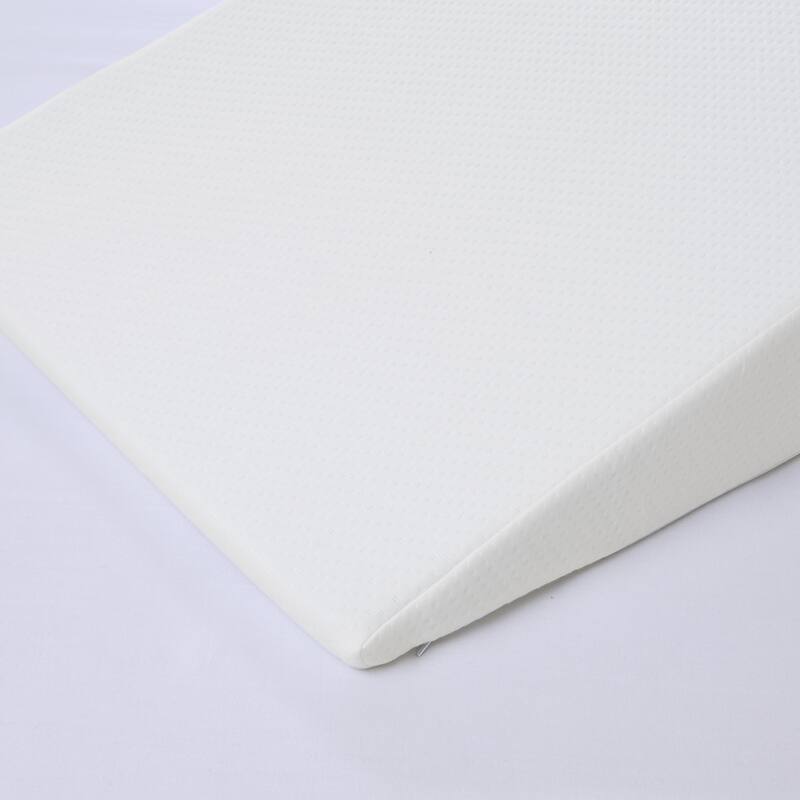 Madison Park White Memory Foam Wedge Pillow with Incline Design